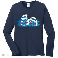 Chicago Tsunami Wave State Flag Women's Long Sleeve Shirt thumb 0