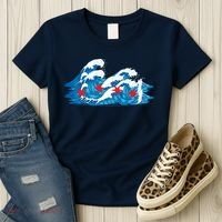 Chicago Tsunami Wave State Flag Women's T-Shirt thumb 3