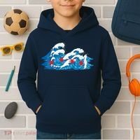 Chicago Tsunami Wave State Flag Kids Hoodie thumb 2