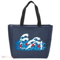 Chicago Tsunami Wave State Flag Tote Bag thumb 0
