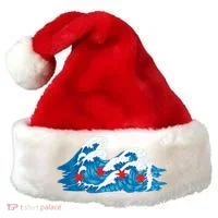 Chicago Tsunami Wave State Flag Santa Hat thumb 0