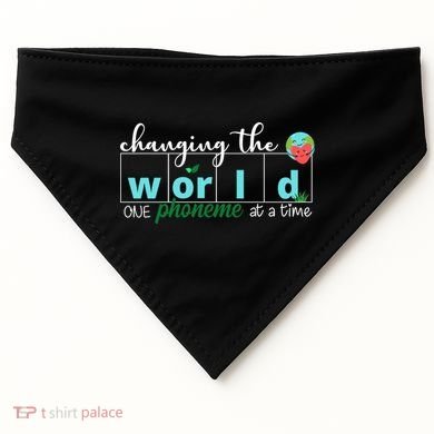 Changing The World One Phoneme At A Time Cute USA-Made Doggie Bandana