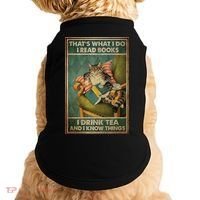 Cat Thats What I Do I Read Books I Drink Tea And Know Things Doggie Tank thumb 0