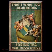 Cat Thats What I Do I Read Books I Drink Tea And Know Things Coffee Mug thumb 5