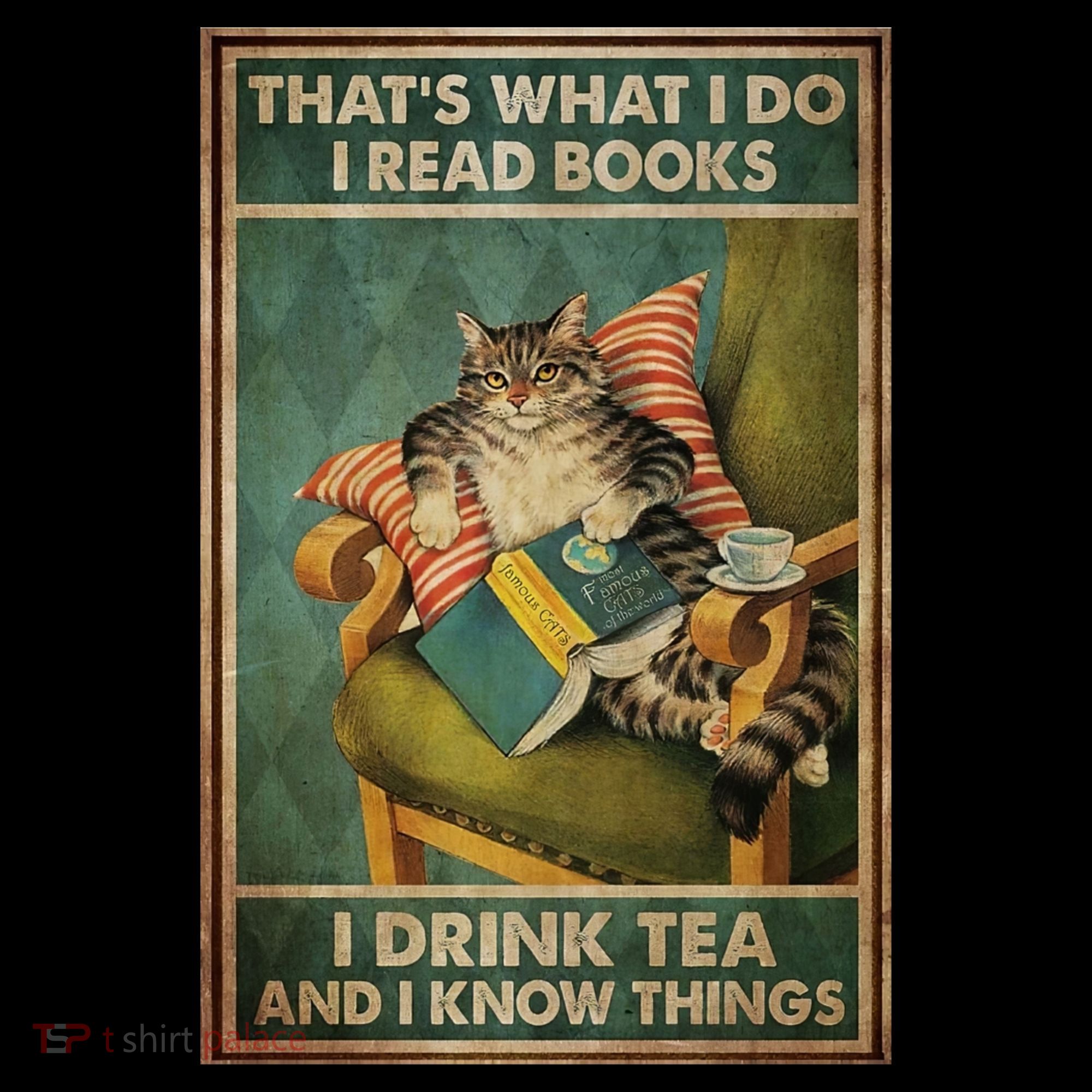 Cat Thats What I Do I Read Books I Drink Tea And Know Things Women's Hoodie