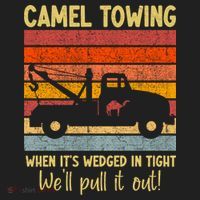 Camel Towing When It's Wedged In Tight Funny Beanie thumb 2