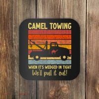 Camel Towing When It's Wedged In Tight Funny Coaster thumb 0