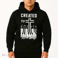 Created To Worship Funny Christian Pianist Hoodie thumb 2