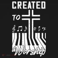 Created To Worship Funny Christian Pianist T-Shirt thumb 7