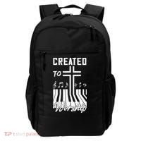 Created To Worship Funny Christian Pianist Backpack thumb 0