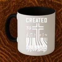 Created To Worship Funny Christian Pianist Coffee Mug thumb 2
