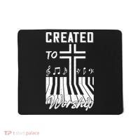 Created To Worship Funny Christian Pianist Mousepad thumb 0