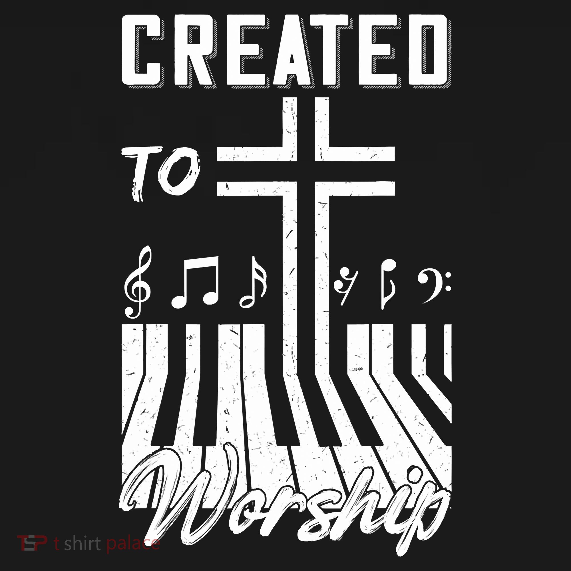 Created To Worship Funny Christian Pianist Mousepad