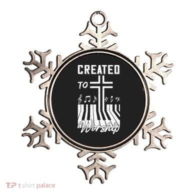 Created To Worship Funny Christian Pianist Ornament