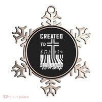 Created To Worship Funny Christian Pianist Ornament thumb 0
