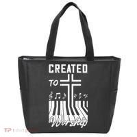Created To Worship Funny Christian Pianist Tote Bag thumb 0