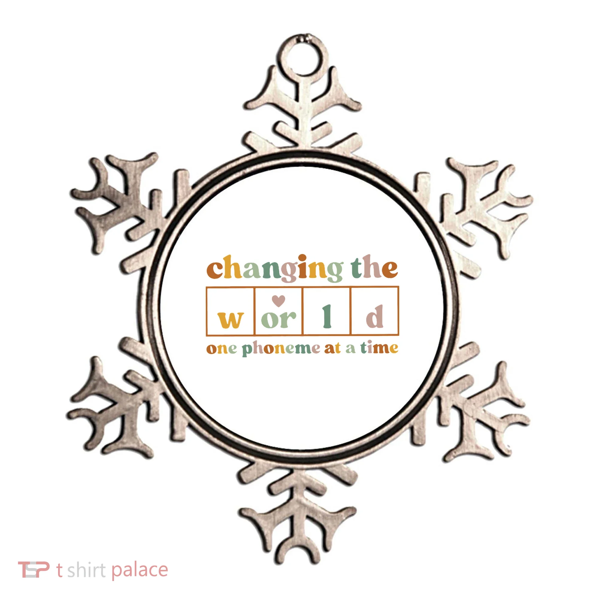 Changing The World One Phoneme At A Time Kindergarten Teacher Ornament
