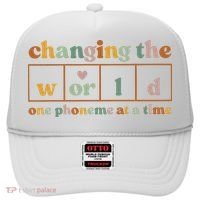 Changing The World One Phoneme At A Time Kindergarten Teacher Hat thumb 0