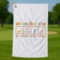 Changing The World One Phoneme At A Time Kindergarten Teacher Golf Towel thumb 1