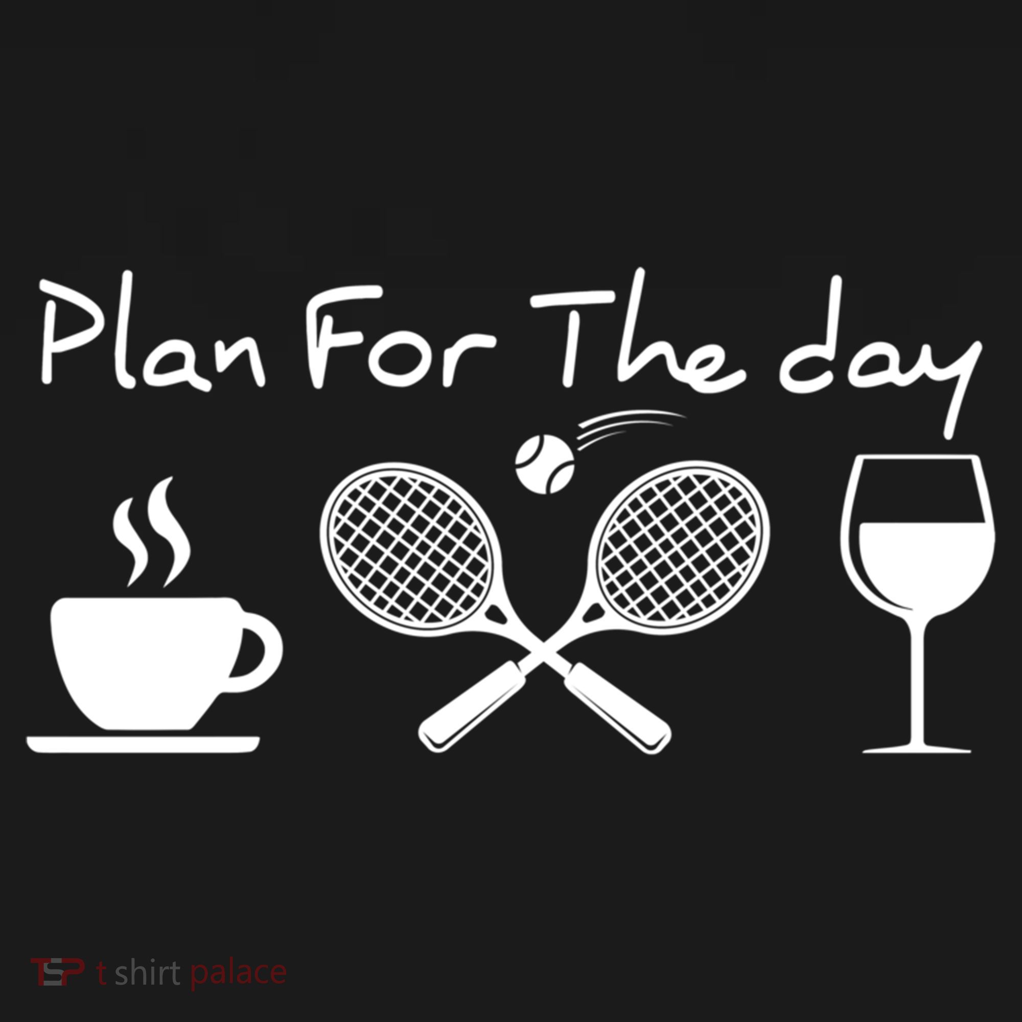 Coffee Tennis Wine Plan For The Day Funny Tennis Women's Tank Top
