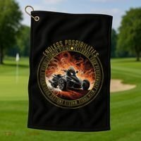 Canam Three Wheels Funny Riding Golf Towel thumb 1