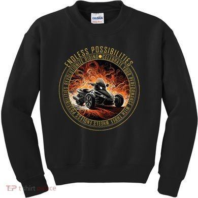 Canam Three Wheels Funny Riding Kids Sweatshirt