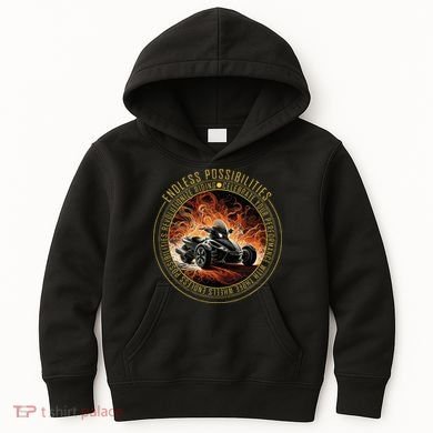 Canam Three Wheels Funny Riding Kids Hoodie