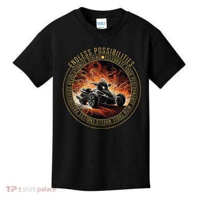 Canam Three Wheels Funny Riding Kids T-Shirt