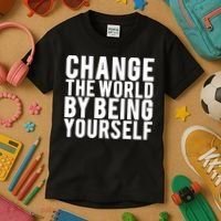Change The World Be Yourself Kids T-Shirt thumb 3