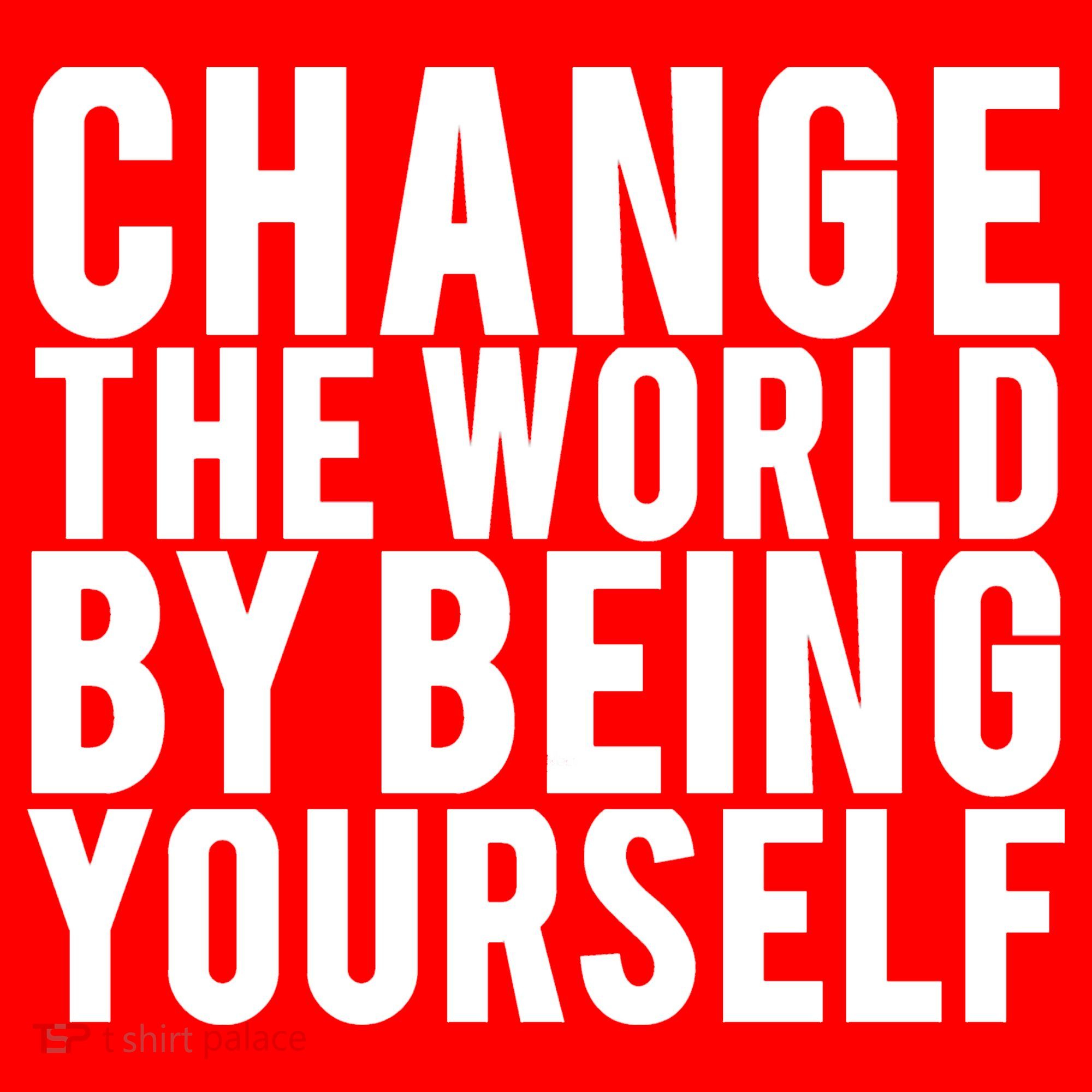 Change The World Be Yourself Santa Hat