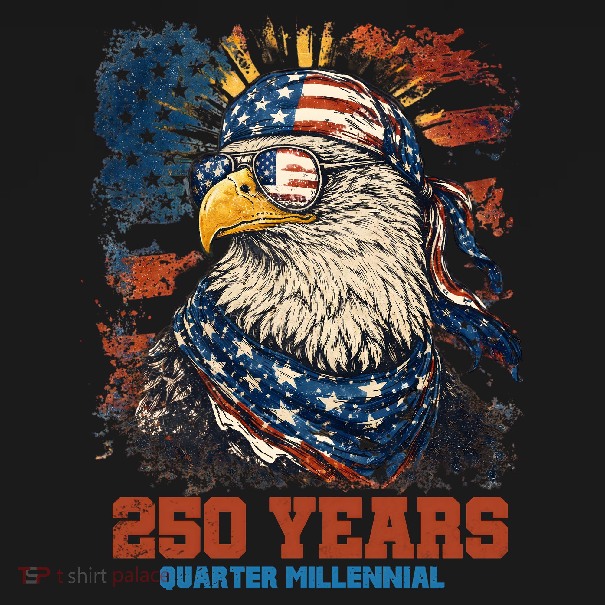 Celebrate USA 250 Years Quarter Millennial Eagle  Toddler Hoodie