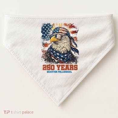 Celebrate USA 250 Years Quarter Millennial Eagle  USA-Made Doggie Bandana