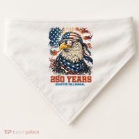 Celebrate USA 250 Years Quarter Millennial Eagle  USA-Made Doggie Bandana thumb 0