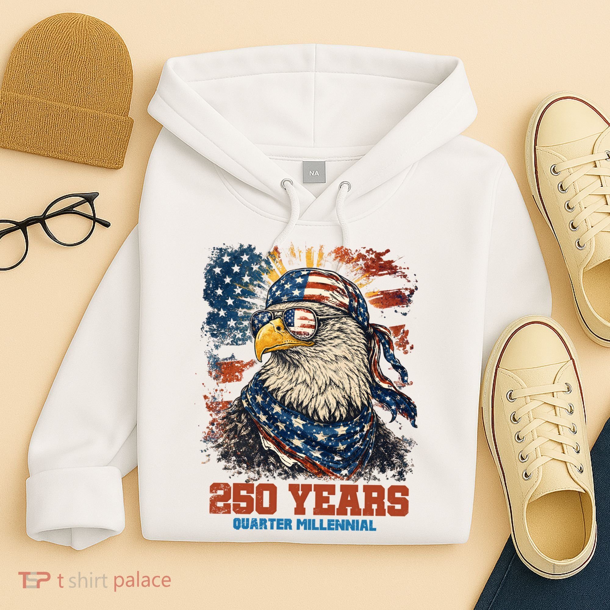 Celebrate USA 250 Years Quarter Millennial Eagle  Hoodie