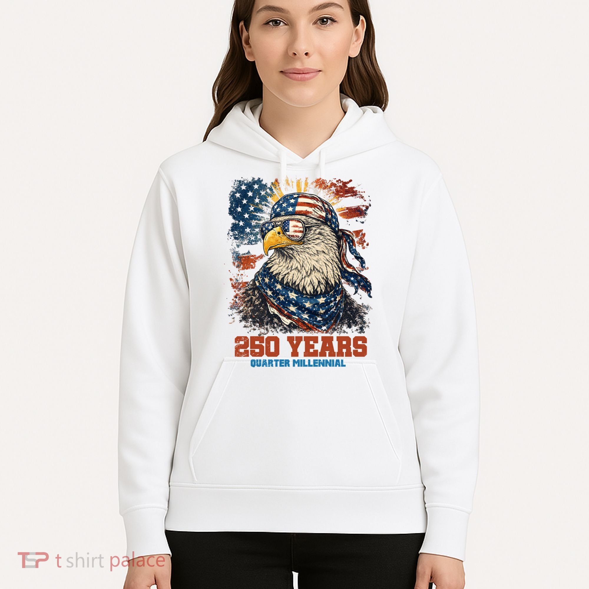 Celebrate USA 250 Years Quarter Millennial Eagle  Hoodie