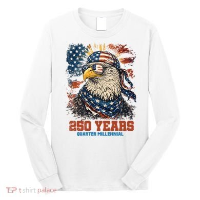 Celebrate USA 250 Years Quarter Millennial Eagle  Long Sleeve Shirt