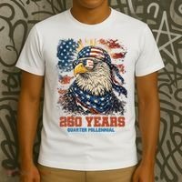 Celebrate USA 250 Years Quarter Millennial Eagle  T-Shirt thumb 3