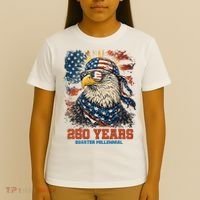 Celebrate USA 250 Years Quarter Millennial Eagle  T-Shirt thumb 4