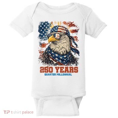 Celebrate USA 250 Years Quarter Millennial Eagle  Baby Bodysuit