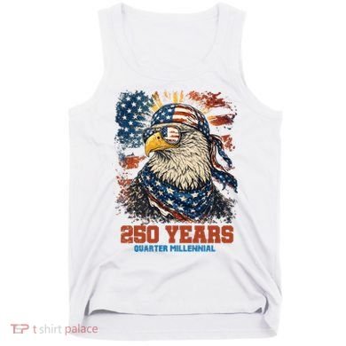 Celebrate USA 250 Years Quarter Millennial Eagle  Tank Top