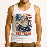 Celebrate USA 250 Years Quarter Millennial Eagle  Tank Top thumb 3