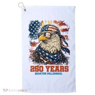 Celebrate USA 250 Years Quarter Millennial Eagle  Golf Towel