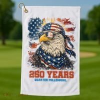 Celebrate USA 250 Years Quarter Millennial Eagle  Golf Towel thumb 1