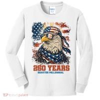 Celebrate USA 250 Years Quarter Millennial Eagle  Kids Long Sleeve Shirt thumb 0