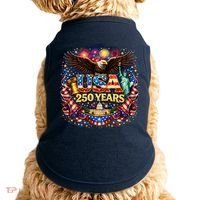 Celebrate USA 250 Years White House Eagle Fireworks Doggie Tank thumb 0