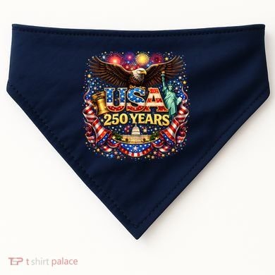 Celebrate USA 250 Years White House Eagle Fireworks USA-Made Doggie Bandana