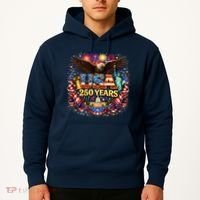Celebrate USA 250 Years White House Eagle Fireworks Hoodie thumb 2