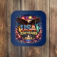 Celebrate USA 250 Years White House Eagle Fireworks Coaster thumb 0