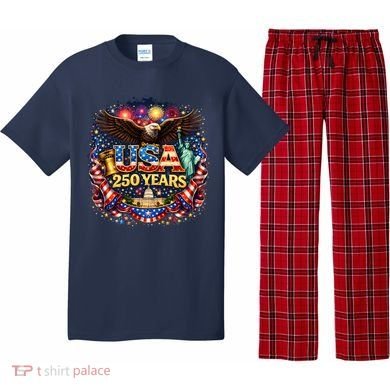 Celebrate USA 250 Years White House Eagle Fireworks Pajama Set