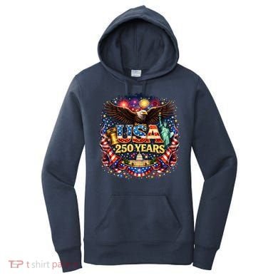 Celebrate USA 250 Years White House Eagle Fireworks Women's Hoodie
